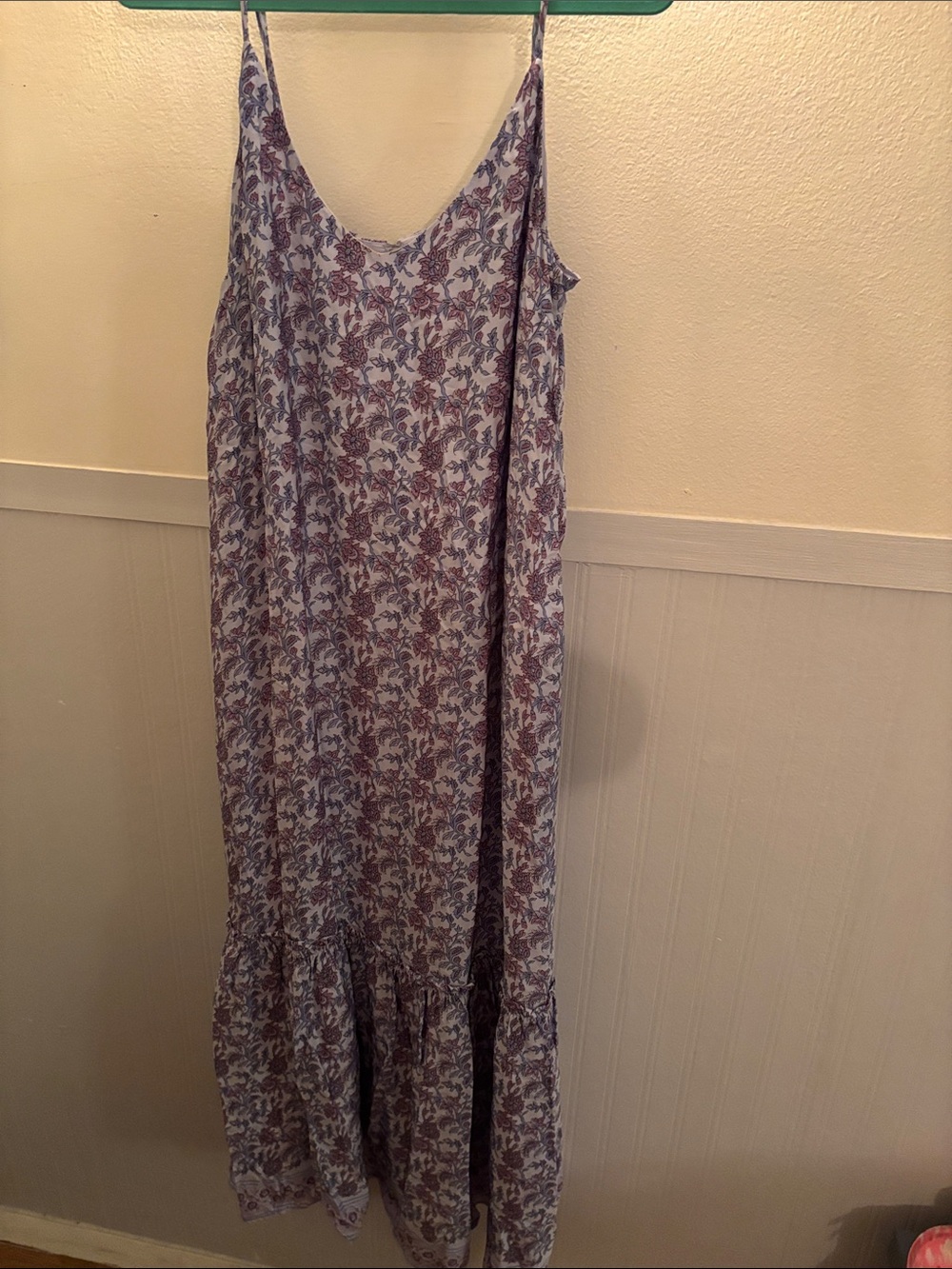 J. Crew Lavender and Mauve Floral Slip Maxi Dress in Large Tall